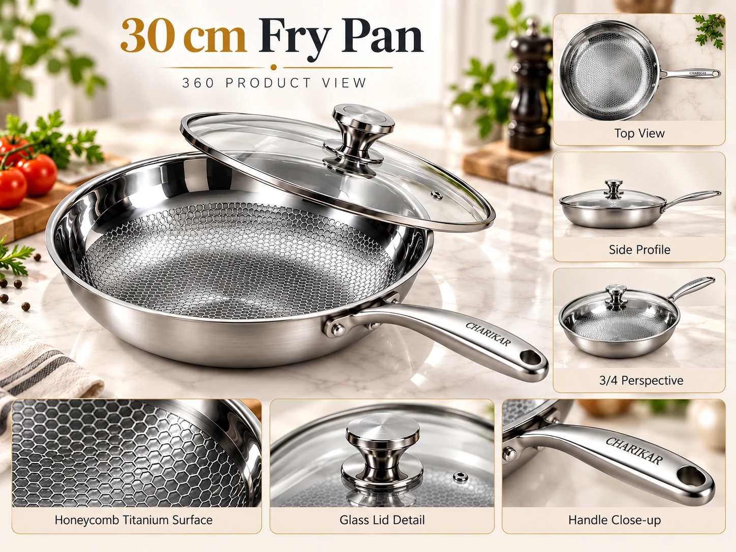 CHARIKAR 30 cm Fry Pan